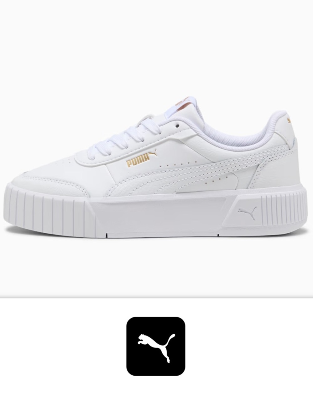NWOT Puma Kids' Carina Street White Sneakers size 4